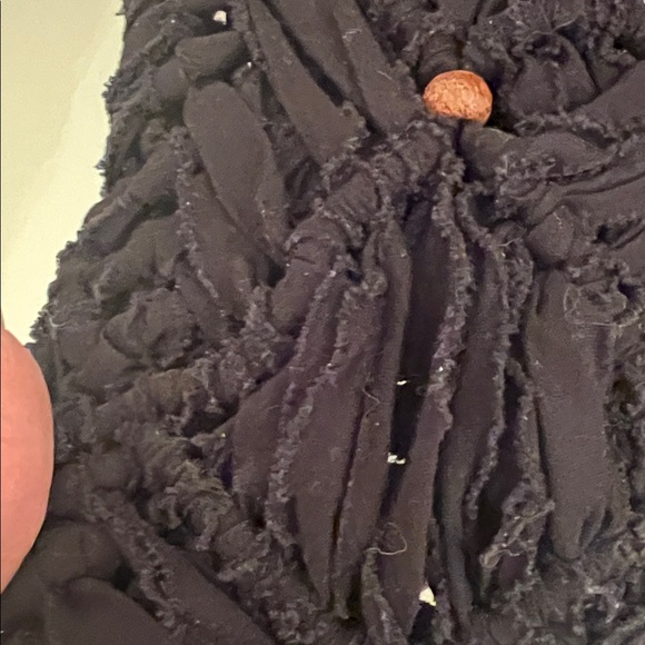 Vintage Free People Black Fringe Crochet Jacket - Picture 6 of 12